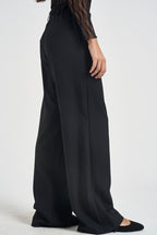 Pantalone donna a palazzo nero 09911 NERO LOKITA MILANO 