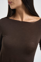 Maglia donna collo a barca moro 12635 MORO LOKITA MILANO 