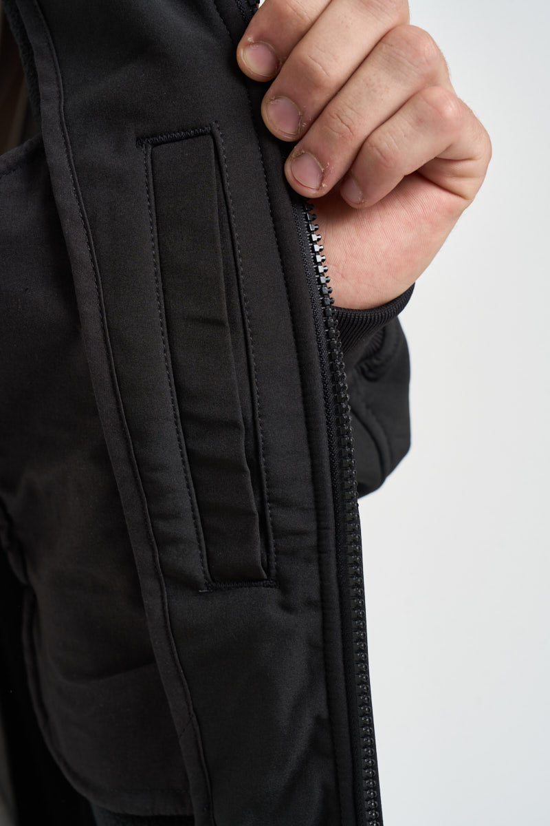 Giacca uomo Softshell con cappuccio nera JK2110V Z865 LYLE & SCOTT 