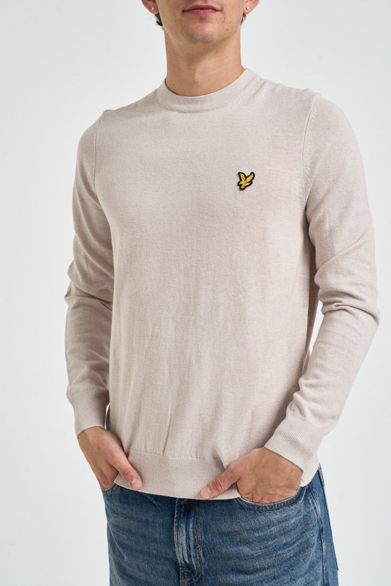 Maglia uomo girocollo beige chiaro KN2110 W870 LYLE & SCOTT 
