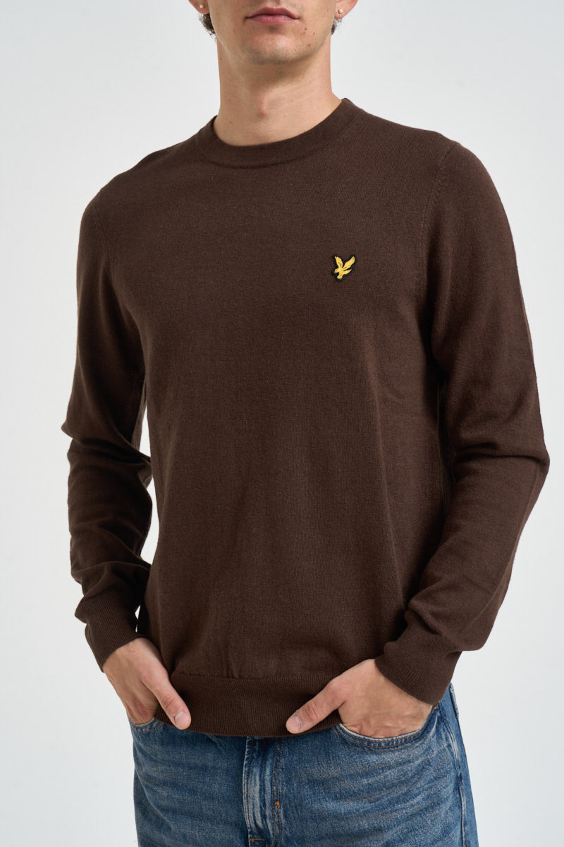 Maglia uomo girocollo marrone KN2110 Y176 LYLE & SCOTT 