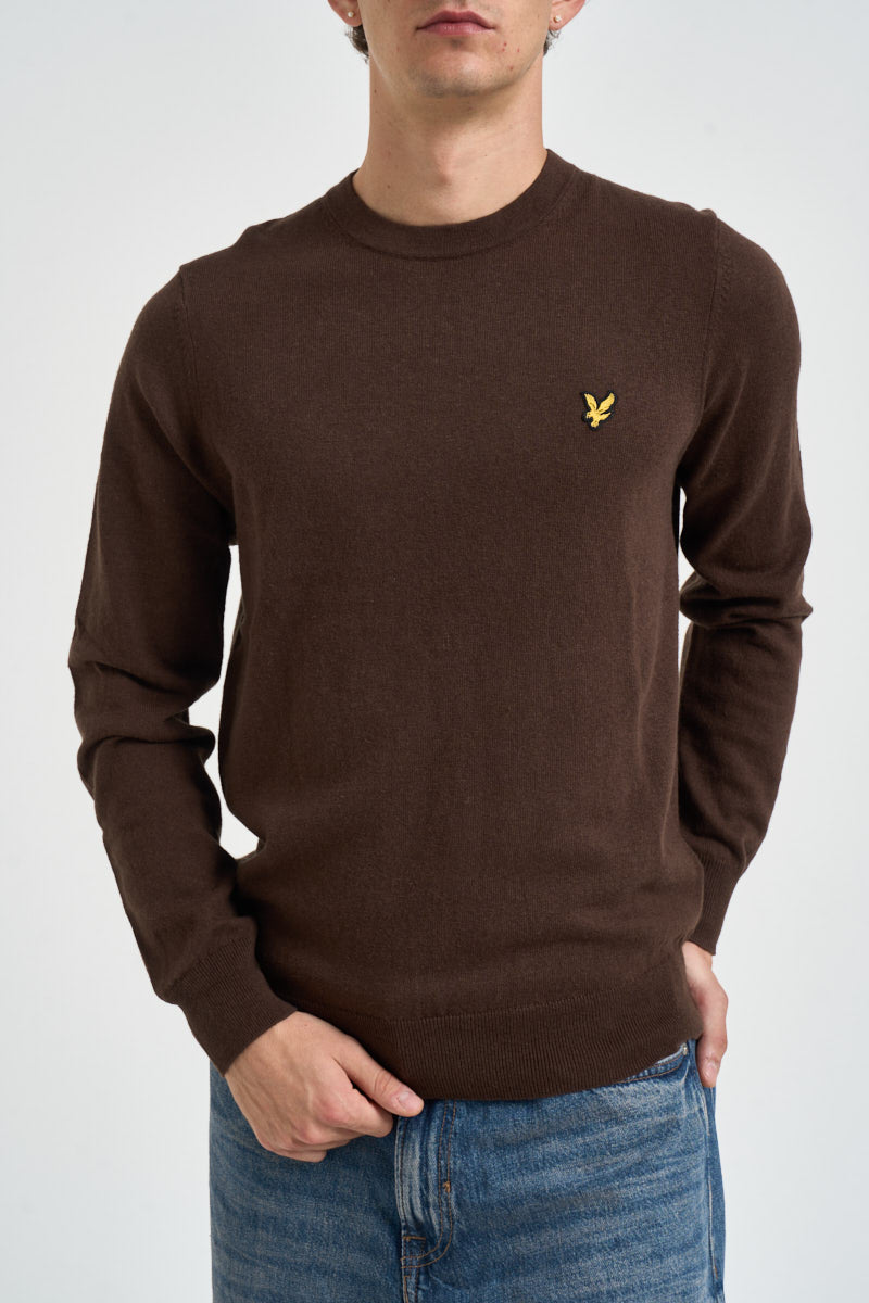 Maglia uomo girocollo marrone KN2110 Y176 LYLE & SCOTT 