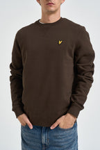 Felpa uomo girocollo marrone ML1131V Y176 LYLE & SCOTT 