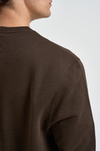 Felpa uomo girocollo marrone ML1131V Y176 LYLE & SCOTT 