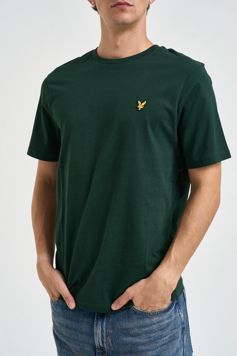 T-shirt uomo girocollo verde scuro TS400VOG W486 LYLE & SCOTT 