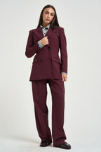 Giacca donna doppiopetto bordeaux DENTE BORDEAUX MARELLA 