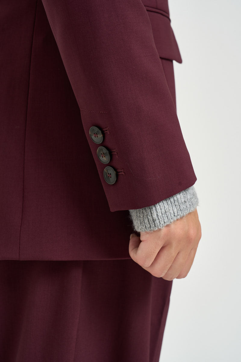 Giacca donna doppiopetto bordeaux DENTE BORDEAUX MARELLA 