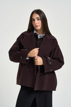 Giacca donna corta doppiopetto marrone DESERTO MARRONE MARELLA 