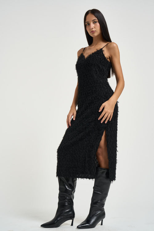 Abito donna midi nero - 2
