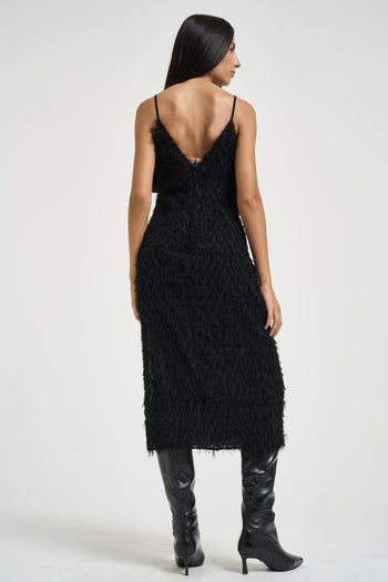 Abito donna midi nero - 3