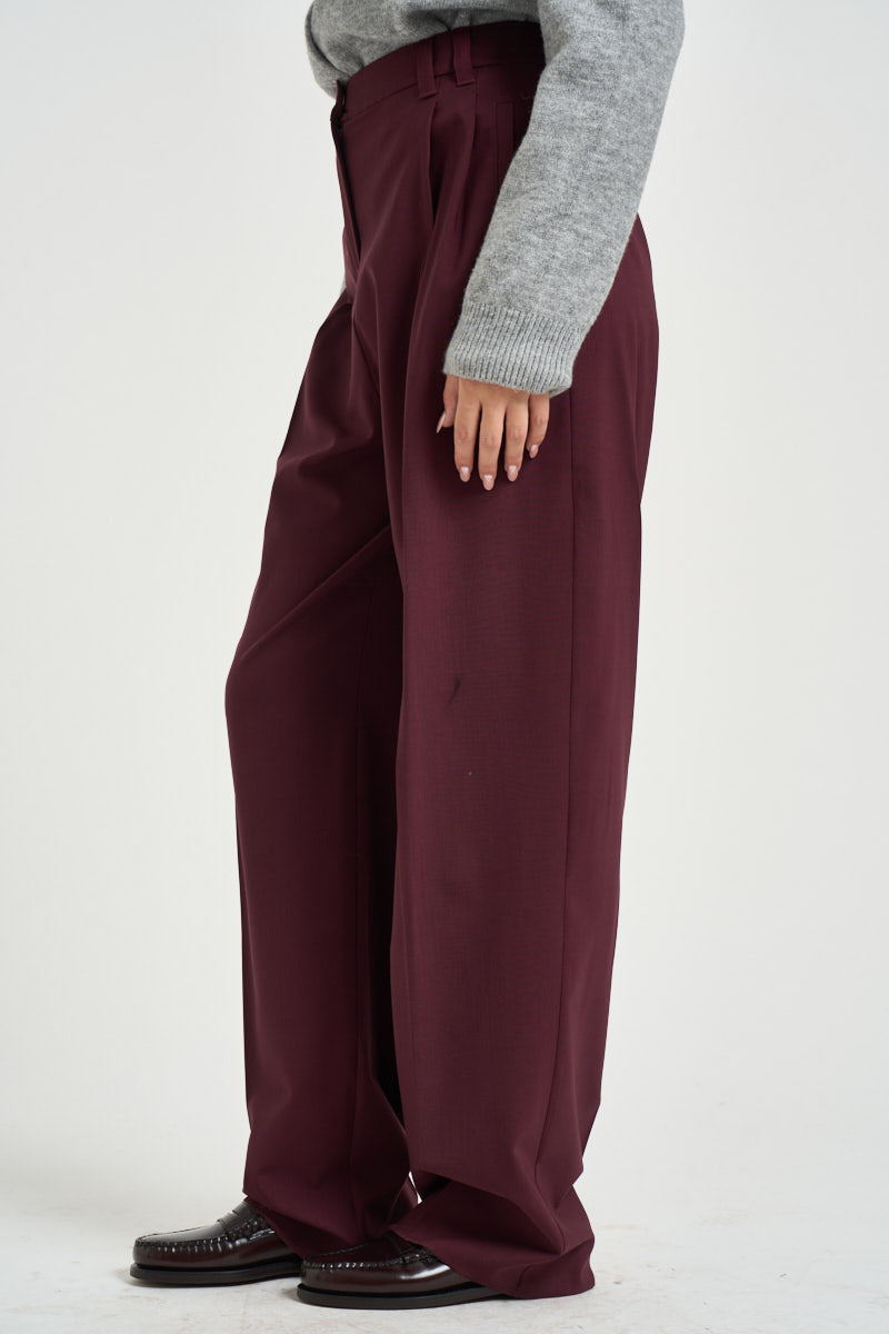 Pantalone donna palazzo bordeaux ODINO BORDEAUX MARELLA 