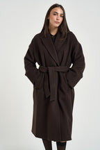 Cappotto donna lungo con cinta moro SAGGIO MARRONE MARELLA 