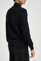 Maglia uomo dolcevita a mezzo collo nera MK20012 NERO MARKUP 