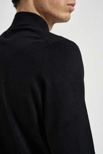 Maglia uomo dolcevita a mezzo collo nera - 6