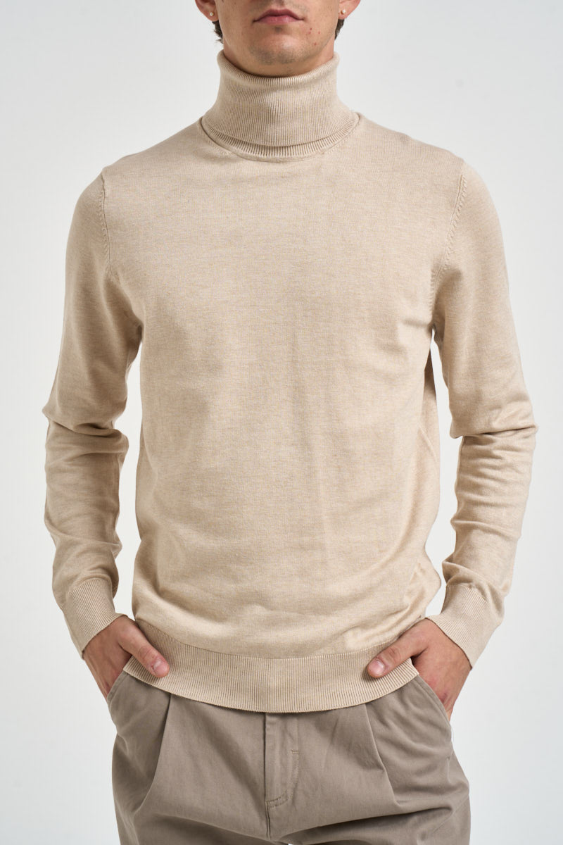 Maglia uomo collo alto beige MK20015 BEIGE MARKUP 