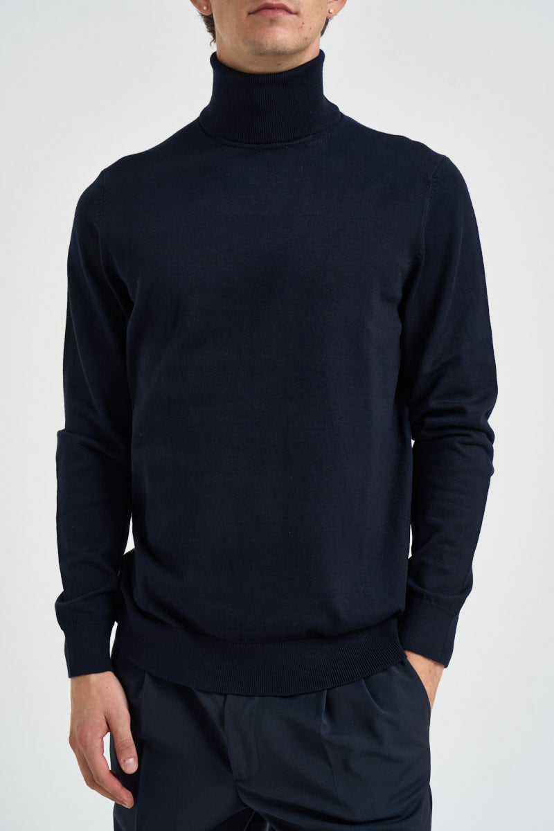 Maglia uomo collo alto blu notte MK20015 BLU MARKUP 