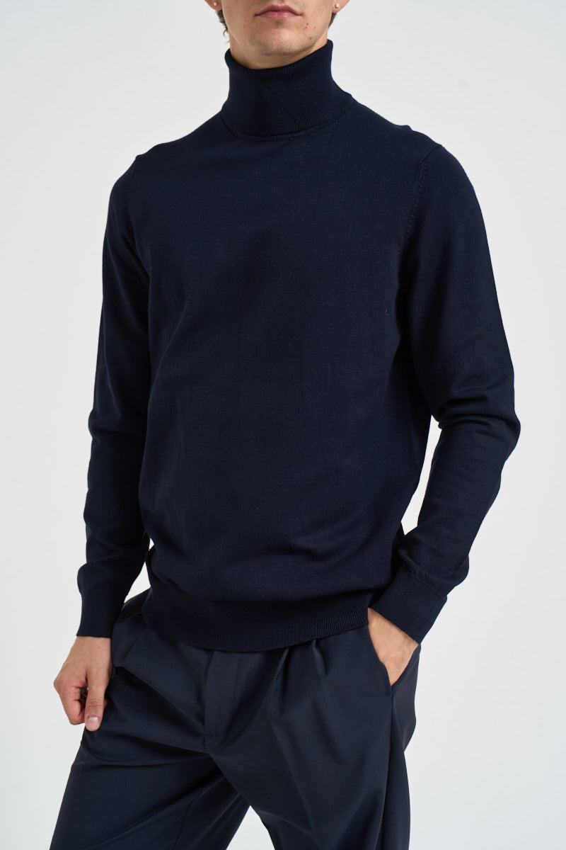 Maglia uomo collo alto blu notte MK20015 BLU MARKUP 