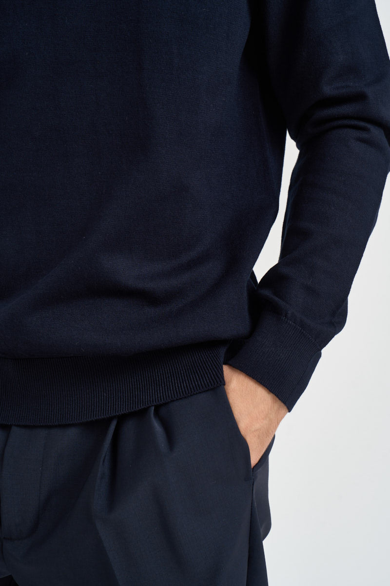 Maglia uomo collo alto blu notte MK20015 BLU MARKUP 