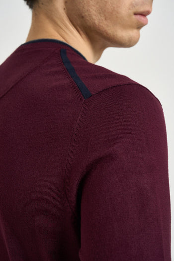 Maglia uomo girocollo vinaccia - 5