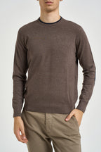 Maglia uomo girocollo marrone mélange MK20028 TORTORA MARKUP 