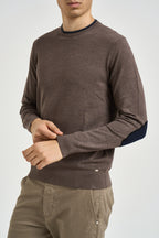 Maglia uomo girocollo marrone mélange MK20028 TORTORA MARKUP 