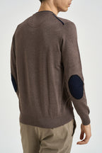 Maglia uomo girocollo marrone mélange MK20028 TORTORA MARKUP 