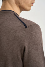 Maglia uomo girocollo marrone mélange MK20028 TORTORA MARKUP 