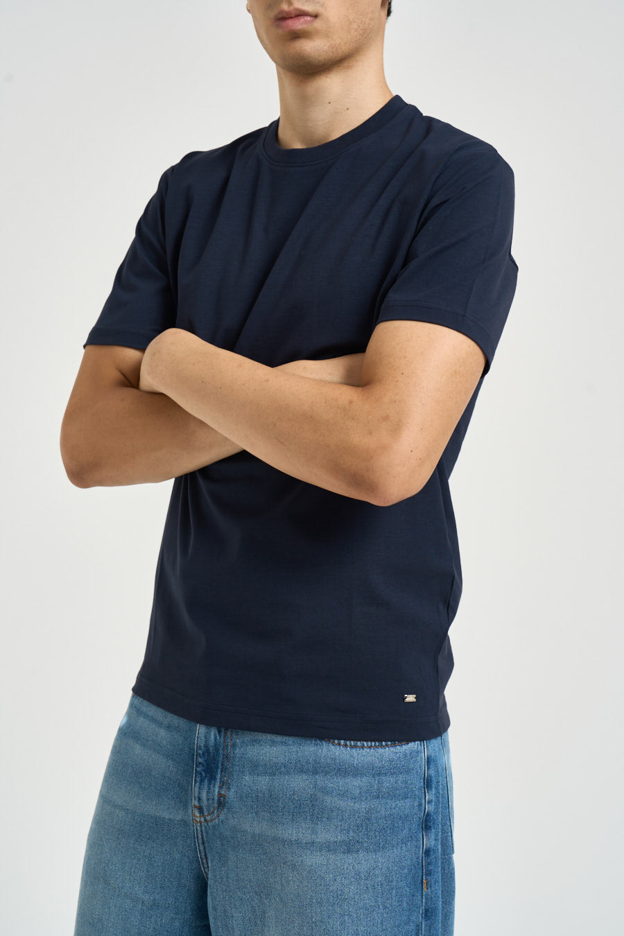 T-shirt uomo girocollo blu notte MK21004 BLU MARKUP 