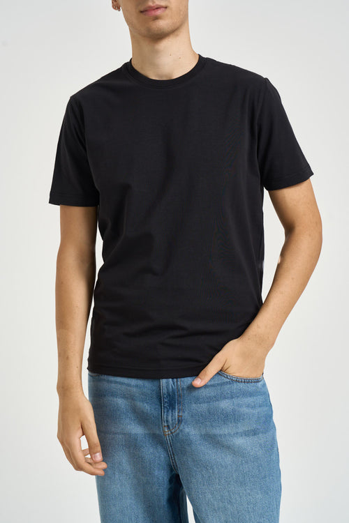 T-shirt uomo girocollo nera - 1