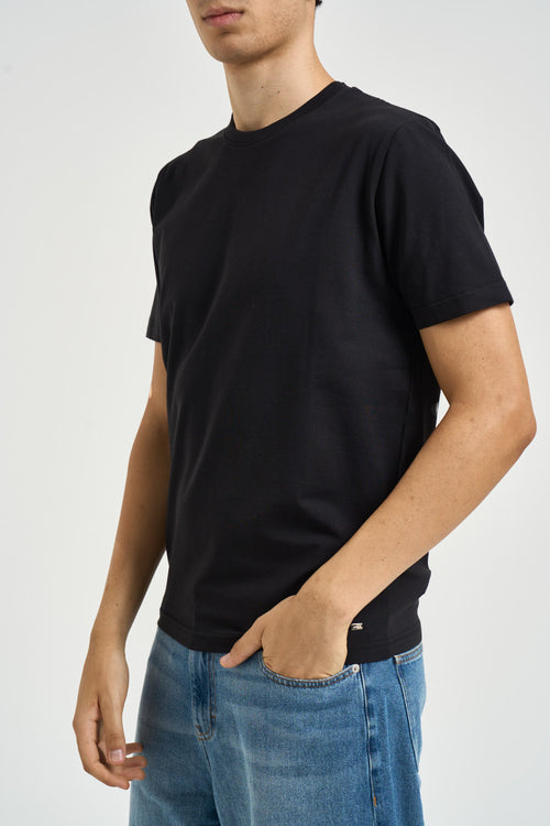 T-shirt uomo girocollo nera - 2