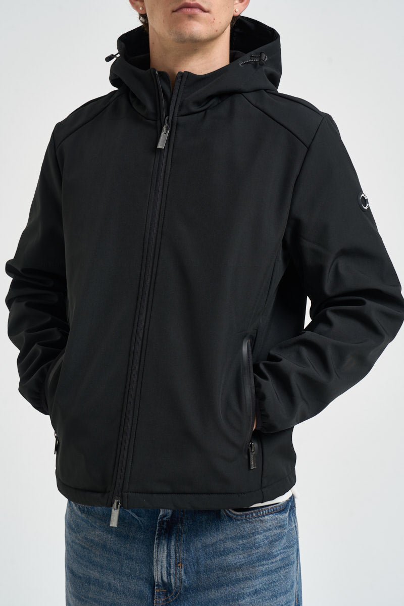 Giacca uomo con cappuccio nera MK24010 NERO MARKUP 