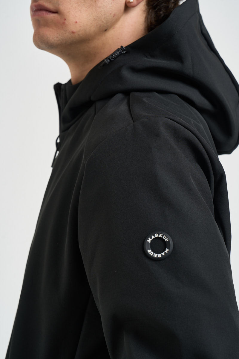 Giacca uomo con cappuccio nera MK24010 NERO MARKUP 