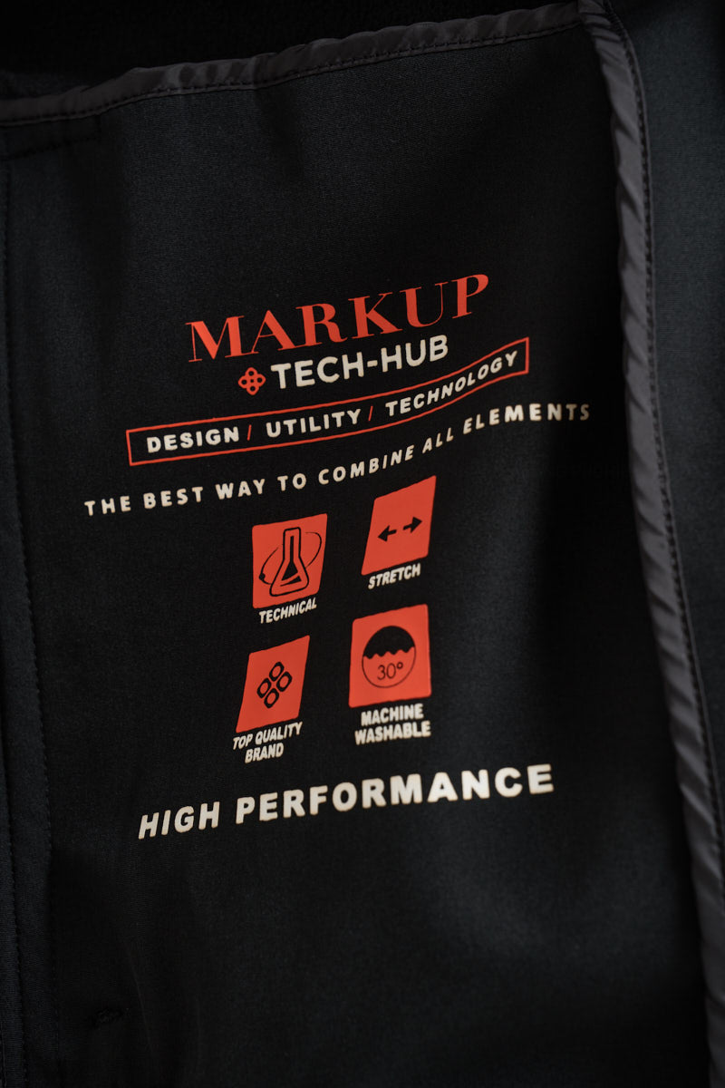 Giacca uomo con cappuccio nera MK24010 NERO MARKUP 