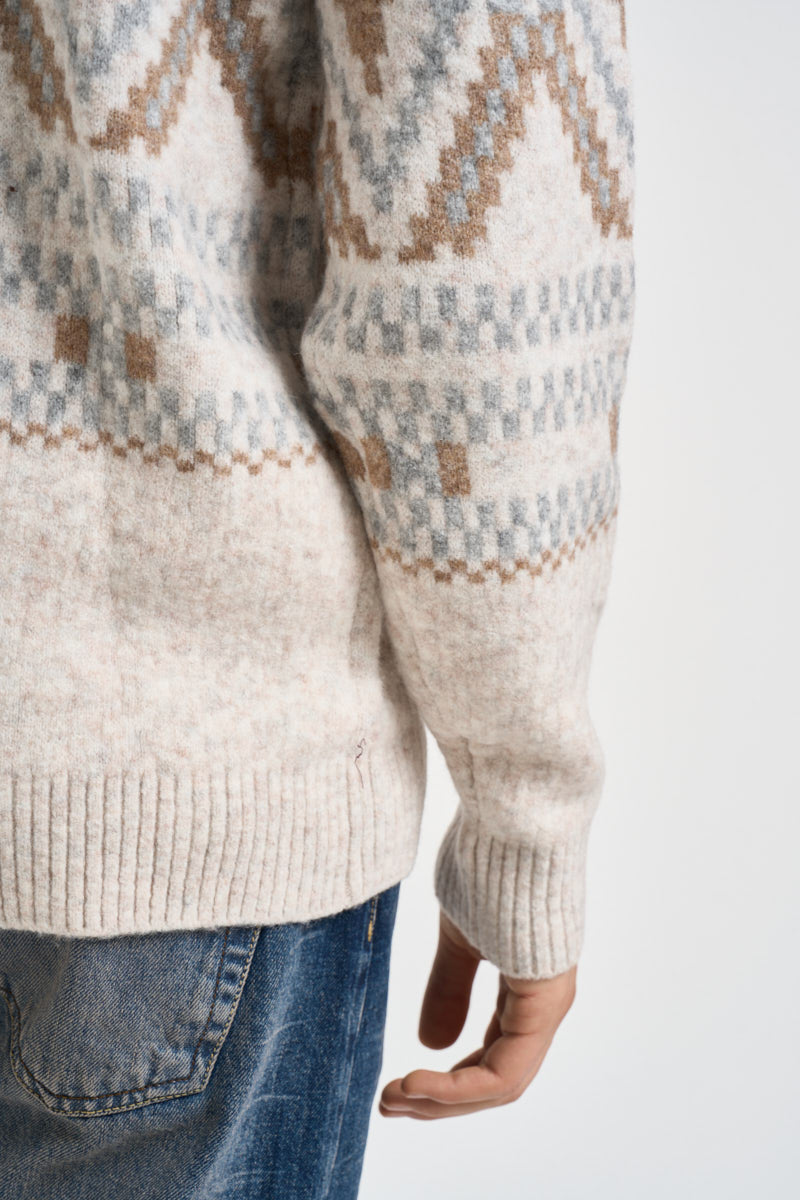 Cardigan uomo con bottoni fantasia multicolor beige MK2900074 LATTE MARKUP 