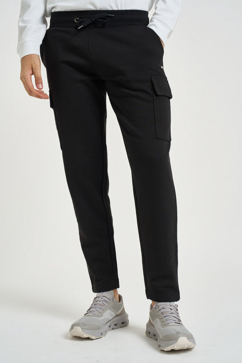 Pantalone uomo tuta tasconata nero - 1
