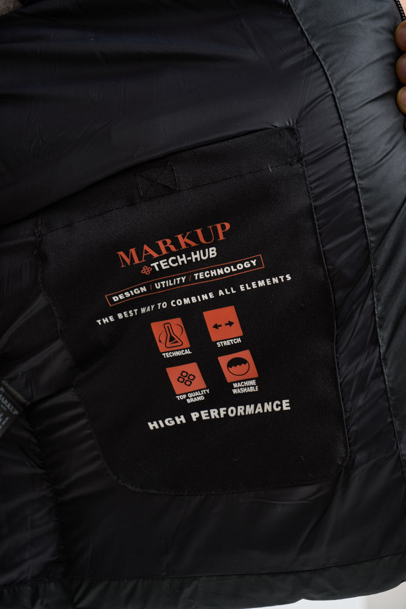 Giubbotto uomo imbottito nero MK2940053 NERO MARKUP 