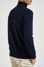 Maglia uomo collo alto con mezza zip blu MK9900018 BLU MARKUP 
