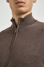 Maglia uomo collo alto con mezza zip tortora MK9900018 TORTORA MARKUP 