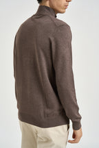 Maglia uomo collo alto con mezza zip tortora MK9900018 TORTORA MARKUP 