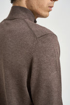 Maglia uomo collo alto con mezza zip tortora MK9900018 TORTORA MARKUP 