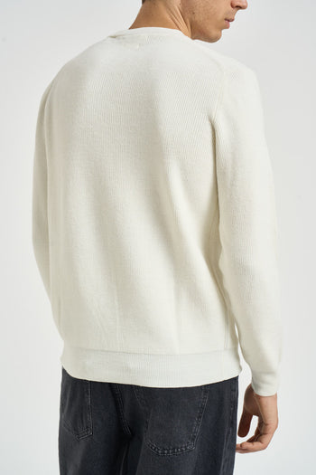 Maglia uomo a costa inglese panna - 4