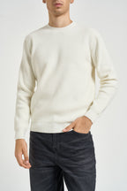 Maglia uomo a costa inglese panna MK9900029 LATTE MARKUP 