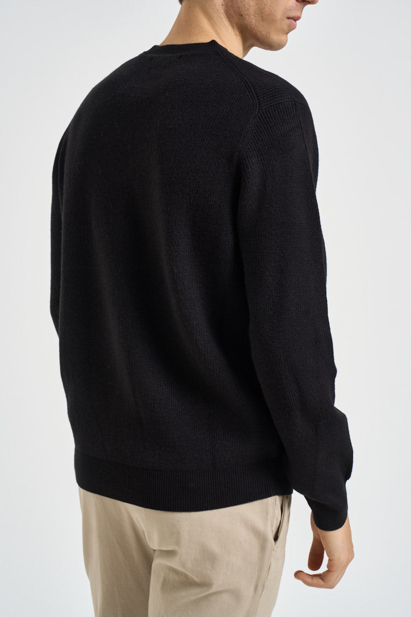 Maglia uomo a costa inglese nera MK9900029 NERO MARKUP 