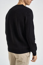 Maglia uomo a costa inglese nera MK9900029 NERO MARKUP 