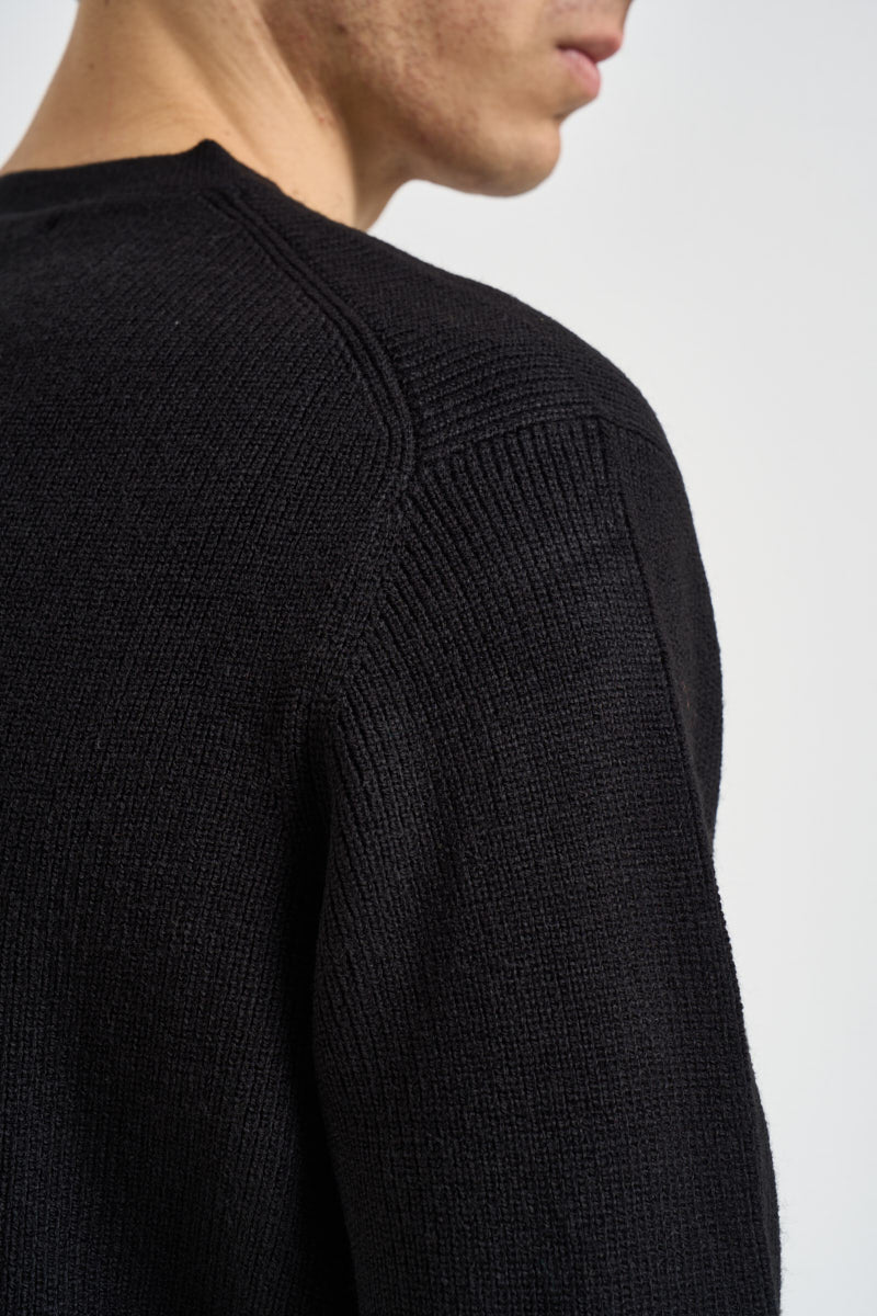 Maglia uomo a costa inglese nera MK9900029 NERO MARKUP 