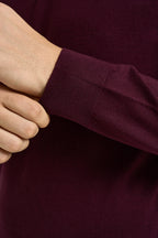 Polo uomo a maniche lunghe in maglia bordeaux MK990004 BORDEAUX MARKUP 
