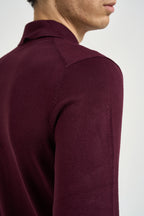 Polo uomo a maniche lunghe in maglia bordeaux MK990004 BORDEAUX MARKUP 
