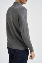 Polo uomo a maniche lunghe in maglia grigio MK990004 GRIGIOMEL MARKUP 