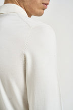 Polo uomo a maniche lunghe in maglia panna MK990004 LATTE MARKUP 