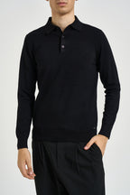 Polo uomo in maglia nera MK990004 NERO MARKUP 